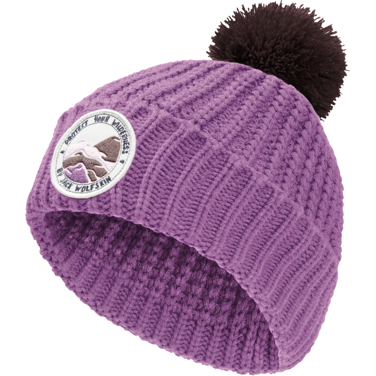 POMPOM BADGE BEANIE K