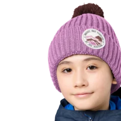 POMPOM BADGE BEANIE K