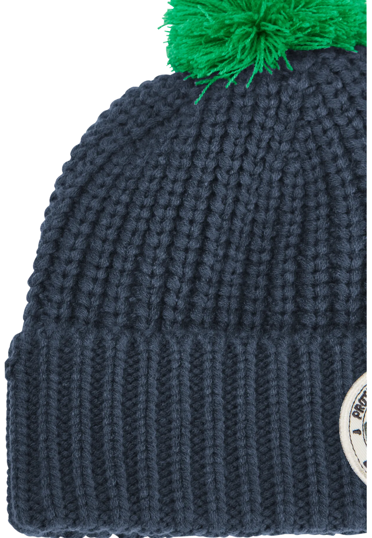 POMPOM BADGE BEANIE K
