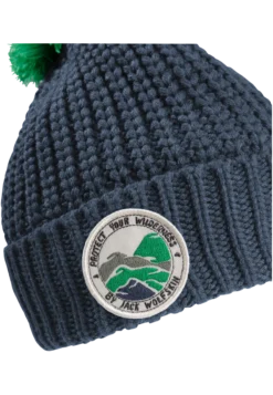 POMPOM BADGE BEANIE K
