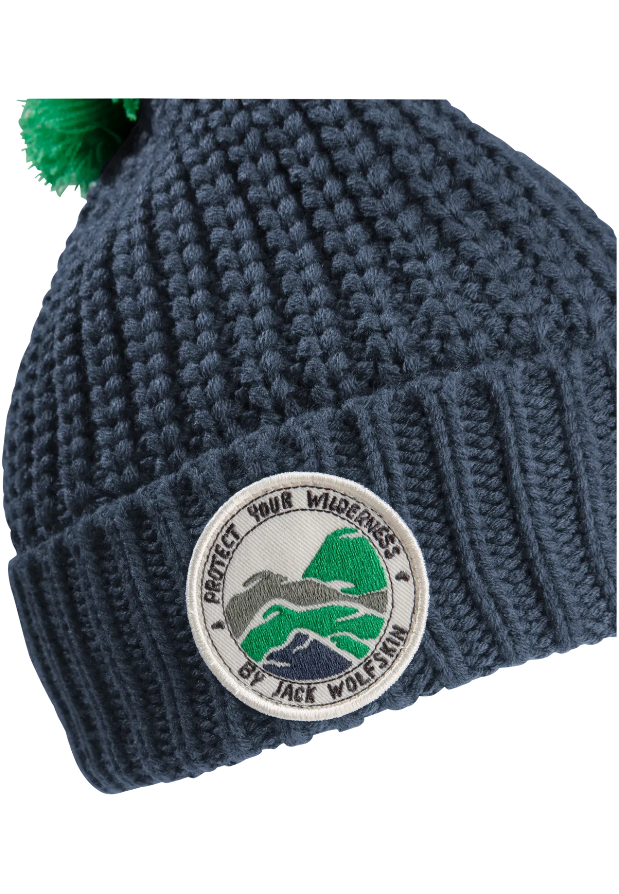 POMPOM BADGE BEANIE K