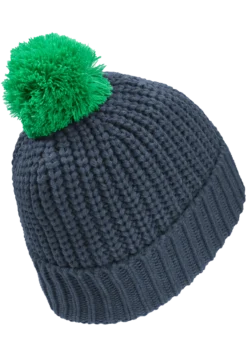 POMPOM BADGE BEANIE K