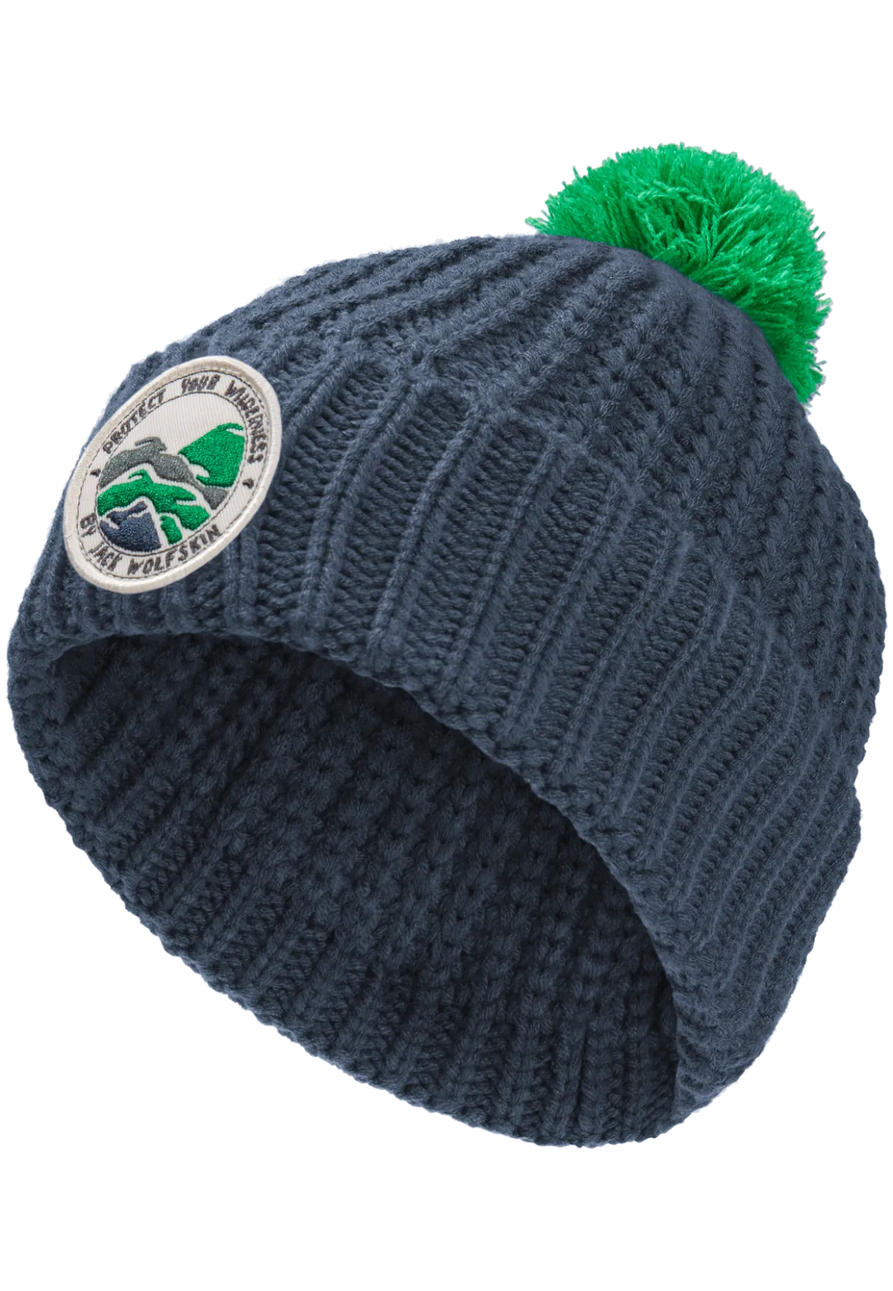 POMPOM BADGE BEANIE K