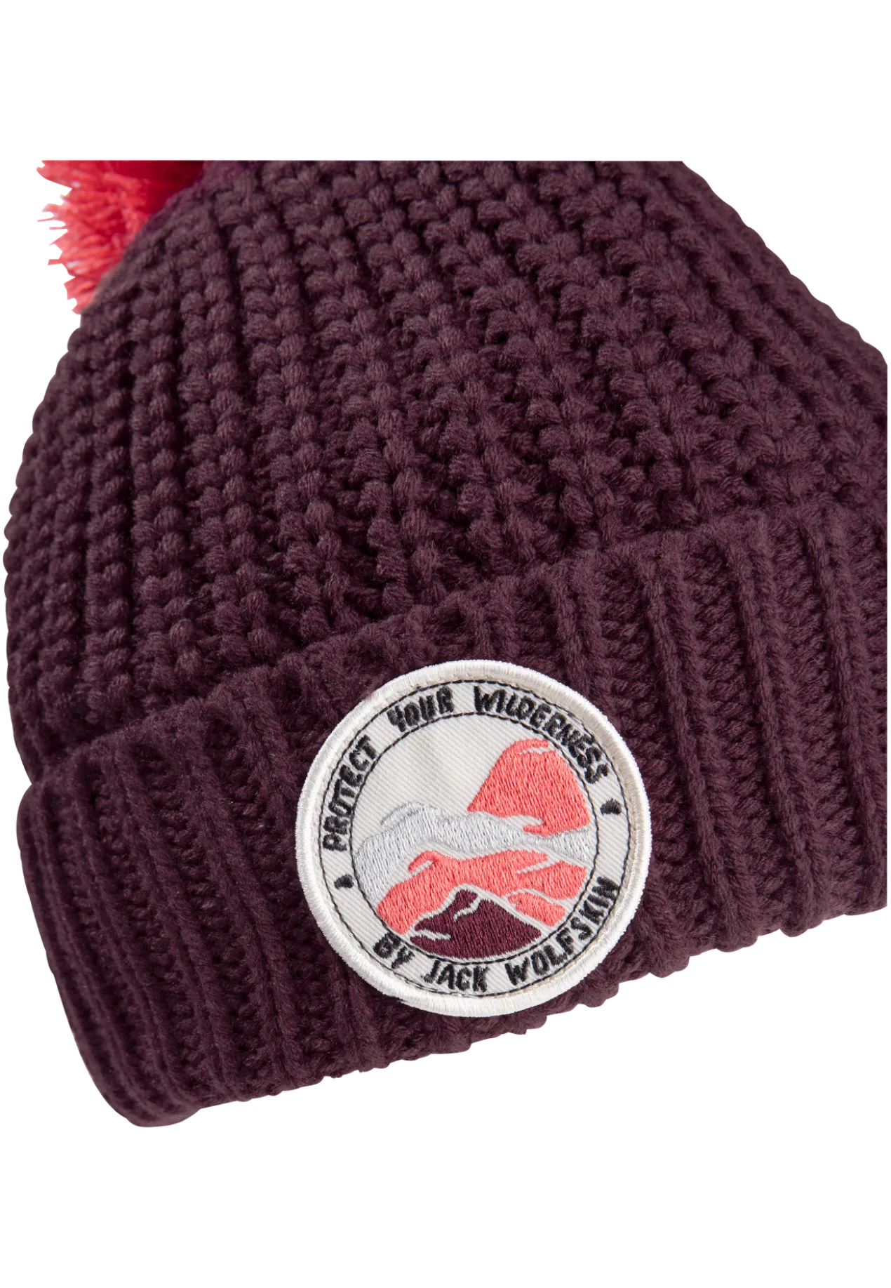 POMPOM BADGE BEANIE K