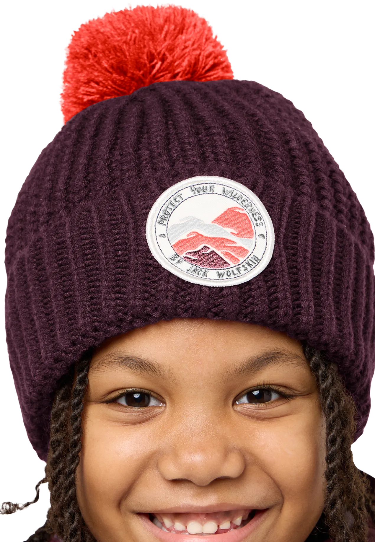 POMPOM BADGE BEANIE K