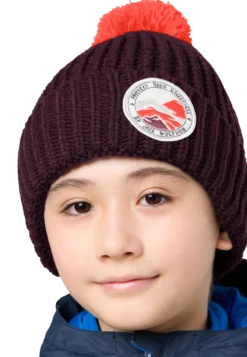 POMPOM BADGE BEANIE K