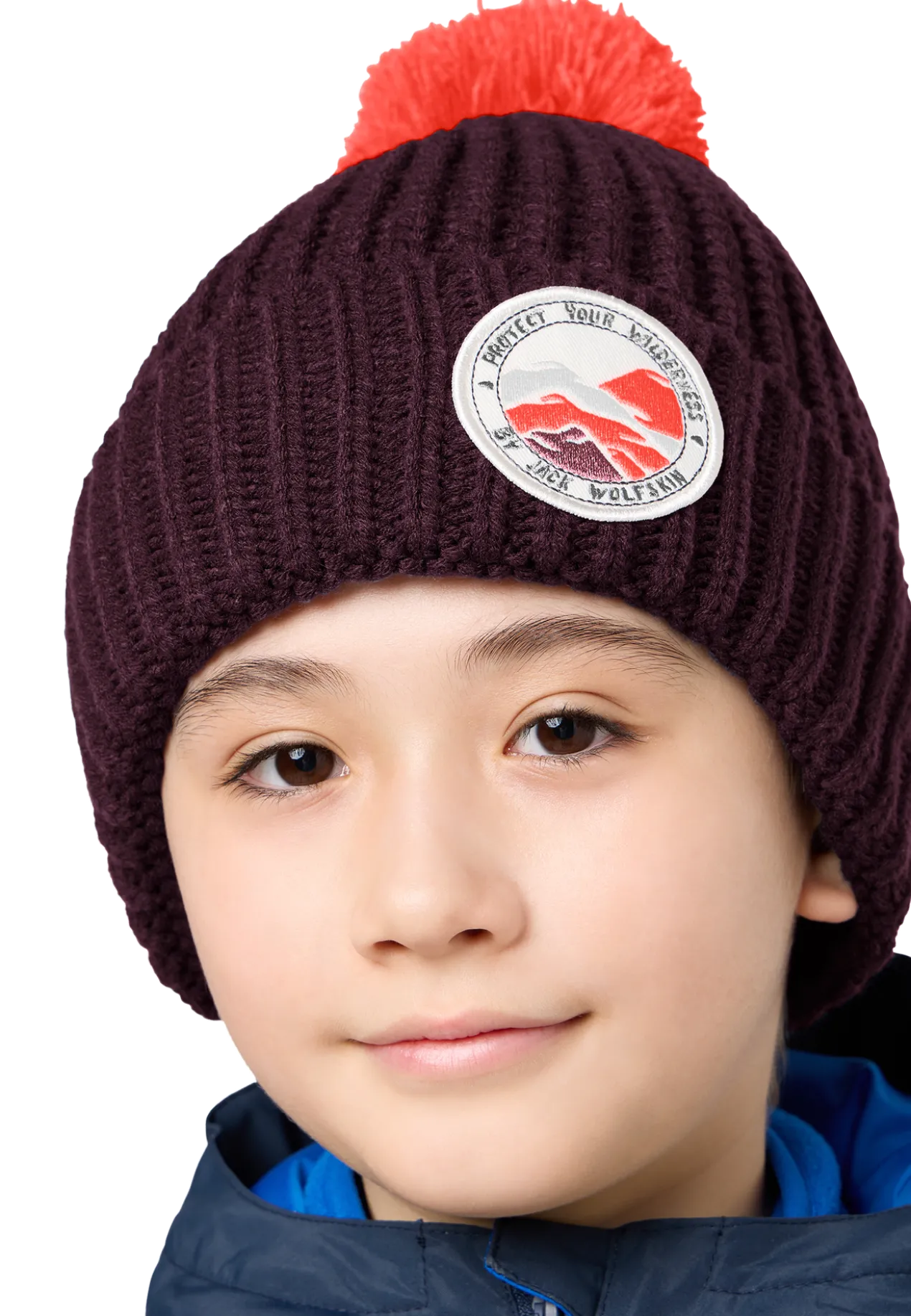 POMPOM BADGE BEANIE K