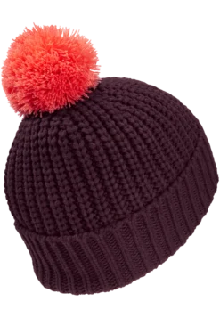 POMPOM BADGE BEANIE K