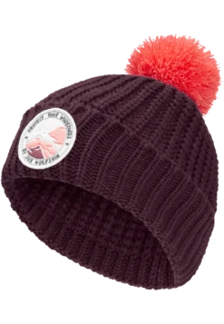 POMPOM BADGE BEANIE K