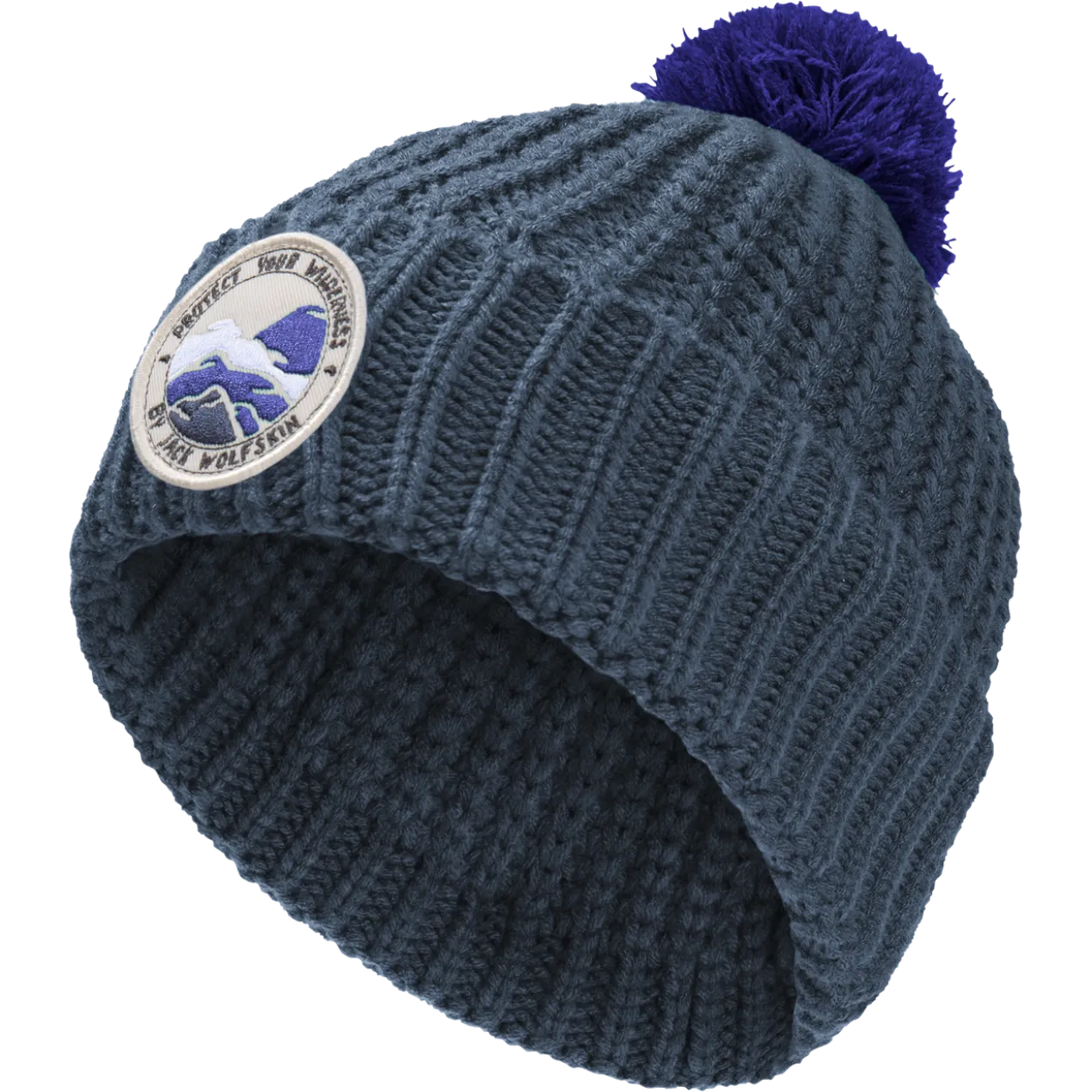 POMPOM BADGE BEANIE K