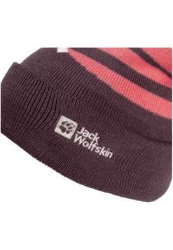 STRIPY POMPOM BEANIE K