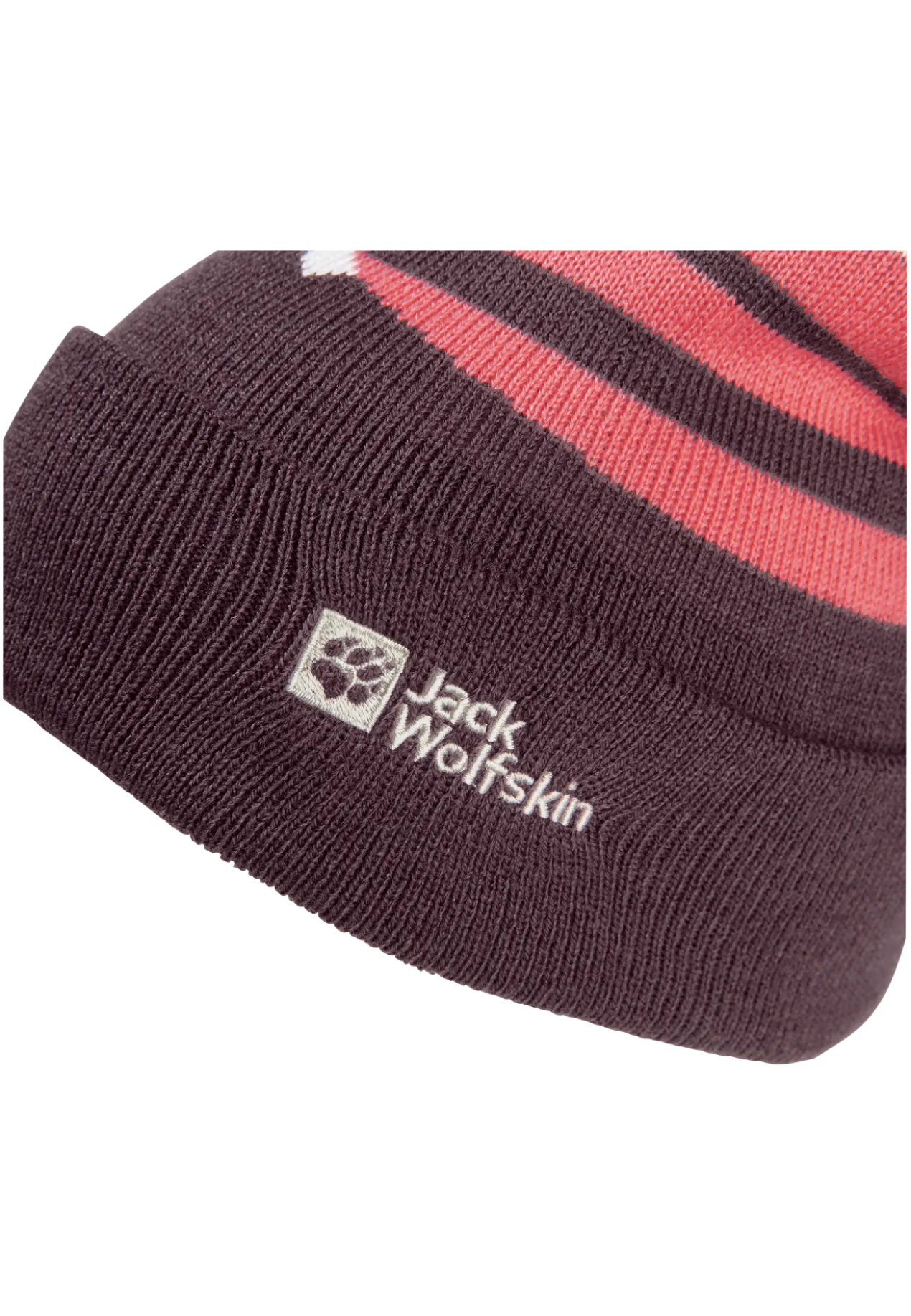 STRIPY POMPOM BEANIE K