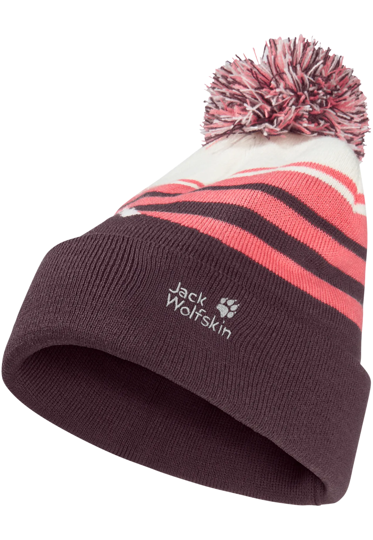 STRIPY POMPOM BEANIE K