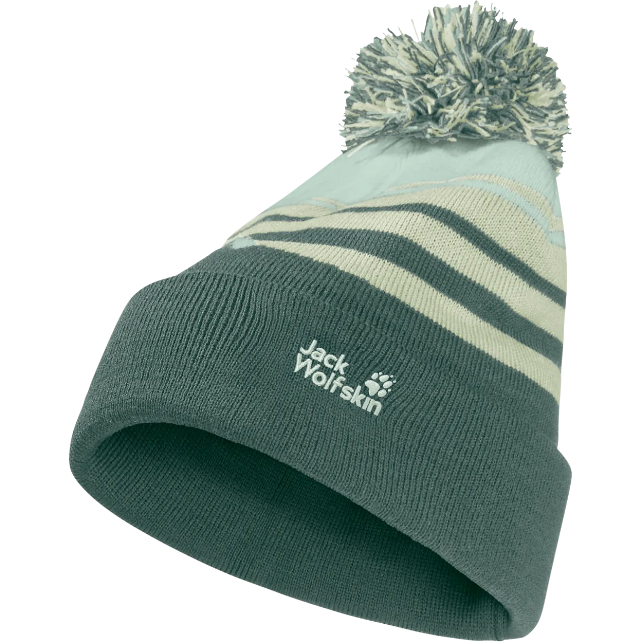 STRIPY POMPOM BEANIE K