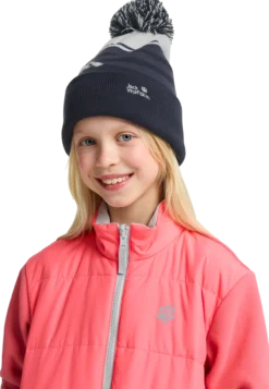 STRIPY POMPOM BEANIE K